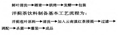 洋蓟茶饮料配方的生产工艺