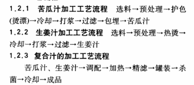 苦瓜生姜复合饮料配方和加工工艺的研究