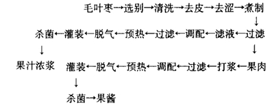 毛叶枣果汁饮料及果酱加工技术的研究